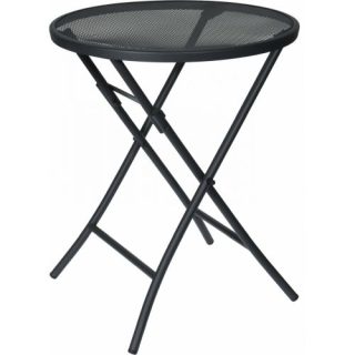MESA METAL GRIS PLEGABLE REDONDA 60CM