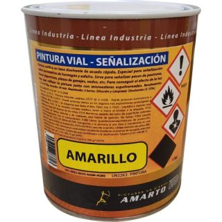 PINTURA VIAL SEÑALIZACION AMARILLA 5KG.