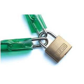 CADENA 5MMX75CM C/CANDADO 30MM LATON  920(=820)