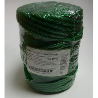 ROLLO CUERDA PLASTICO 5 MM VERDE 100 MTS.