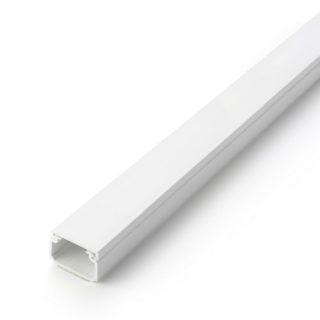 CANALETA 2MTR 25X16MM C/TAPA EXTR.BLANCA ADHS.
