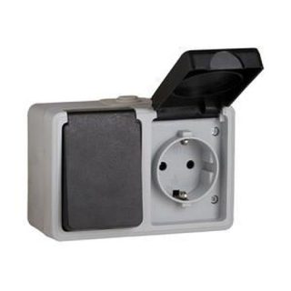 INTERRUPTOR+BASE SCHUKO ESTANCO 16A. IP-54