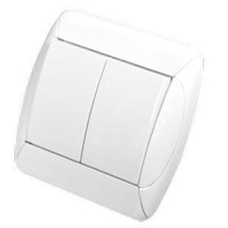 DOBLE CONMUTADOR EMPOTRAR BLANCO