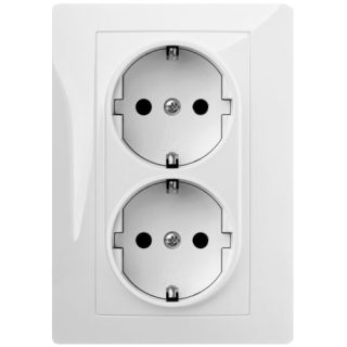 DOBLE ENCHUFE 16A-250V BLANCO «HABITAT 15»