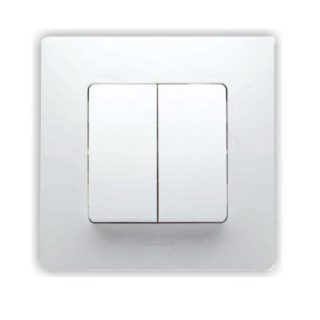 CONMUTADOR DOBLE MONOBLOC BLANCO NILOE