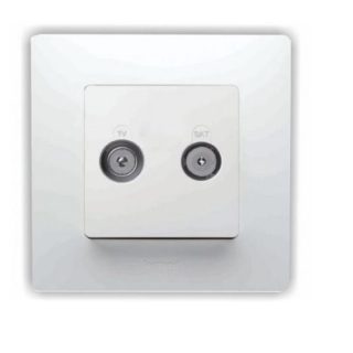 BASE TV-R/SAT FINAL MONOBLOC BLANCO NILOE