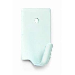 MINI PERCHA ADHESIVA LACADO BLANCO BLISTER 4UDS