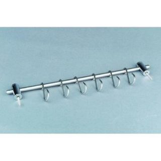 COLGADOR BARRA PARED INOX. 50CM +10 GANCHOS
