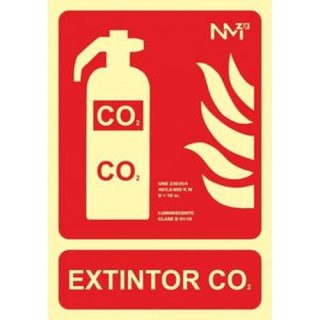 SEÑAL PVC 21X30 EXTINTOR CO2