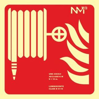 SEÑAL PVC 21X21 MANGUERA