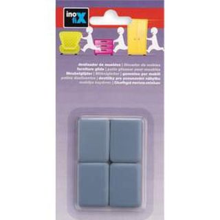 DESLIZADOR MUEBLE ADHESIVO 35X25MM GRIS (4 UDS)