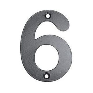 NUMERO 6 HIERRO FORJADO 100X5 MM.