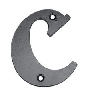 LETRA C HIERRO FORJADO 100X5 MM.