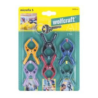 PINZAS MINI C/RESORTES (6 UNDS.) C/ANILLO LLAVERO