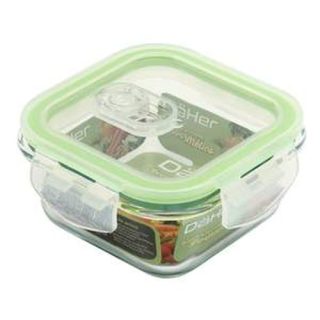 HERMETICO CUADRADO CRISTAL 300ML C/VALVULA ACTIVA