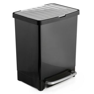 CUBO RECICLAJE 17L+8L.-NEGRO