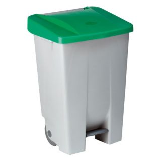 CONTENEDOR 80LTRS C/RUEDA Y PEDAL T/VERDE