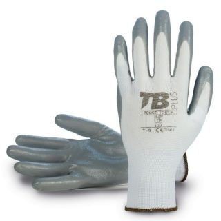 GUANTE POLIESTER BLANCO T-7 TOUCH GRIS