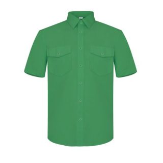 CAMISA M/C POLIESTER VERDE T-48