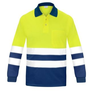 POLO BICOLOR M/LARGA T-L ALTA VISIBILIDAD
