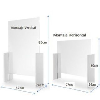 MAMPARA PROTECTORA CRISTAL TEMPL.(USO VERT.-HORIZ)