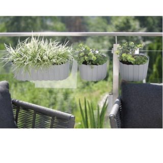 MACETA BALCON BOARDEE HOOK 14 BLANC 1,4L