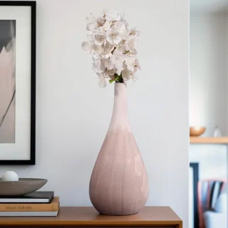 Florero Valdiva Ceramica 40Cm Beige