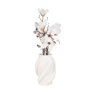 Florero Murano Porcelana 30Cm Beige