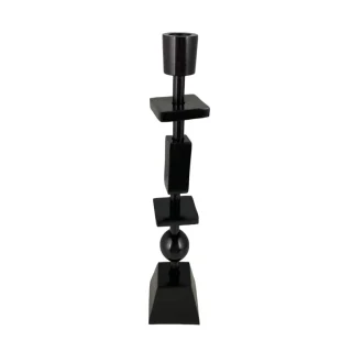Candelabro Aluminio 36Cm Negro