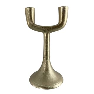 Candelabro Aluminio Dorado 26cm