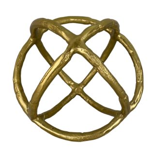 Figura Esfera Aluminio Dorado 22cm