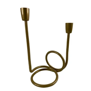 Candelabro Aluminio 26Cm Dorado