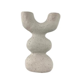 Florero Trofeo Ceramica Blanca