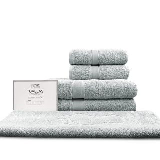 Set X 5 Piezas Toallas Algodon Arizona Gris