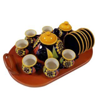 Juego Café Zaruma Girasol Azul Artesa