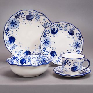 Vajilla Pajaro Azul MT 4 Puestos Artesa