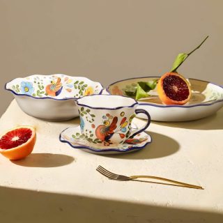 Vajilla Pajaros de Colores 4 Puestos Artesa