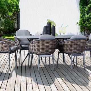 Mesa Comedor + 6 Sillas Bari Outdoor Rectangular