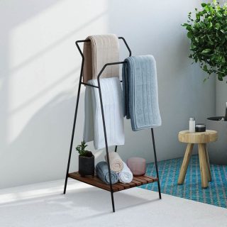 Toallero Atlanta Metal Honey Wash-Negro