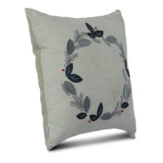 Cojin Beige Corona Navidad