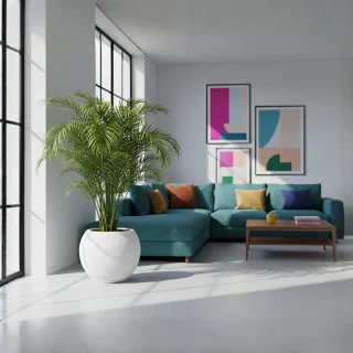 Maceta Florencia Sisal 32 x 32 cm C/Blanco Floridis