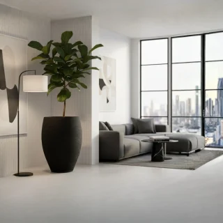 Maceta Florencia Sisal 35 x 60 cm C/Negro Floridis