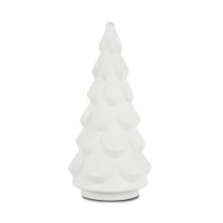 Figura Arbol de Navidad Vidrio Blanco