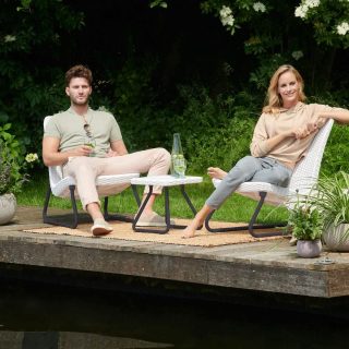 Sillon Auxiliar Rio Outdoor Set x2 + Mesa Centro