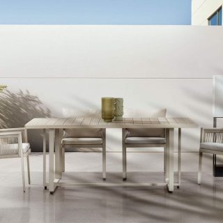 Mesa Comedor Outdoor Alin Rectangular + 6 Sillas