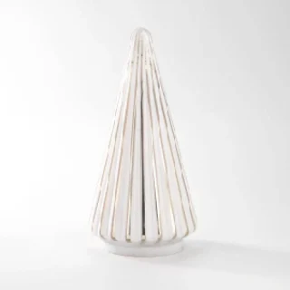 Figura Arbol de Navidad Vidrio Gris