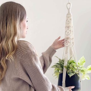 Porta Maceta Crudo Khipu