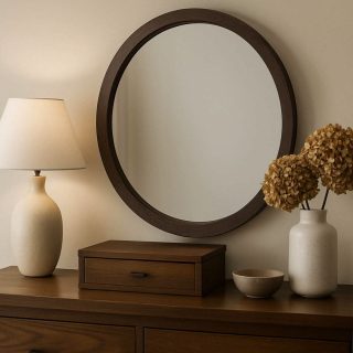 Espejo Mont Circular Cenizo