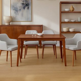 Comedor Milo Cuadrado + 4 Butacas Donna